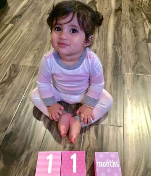 She shared another adorable pic of one of her daughter on their official Instagram page with a message that reads: VIENNA - I still have more stories to share about Mexico but first I wanted to say happy birthday to my sister and me. :) She kept grabbing these blocks and running away! ???? She would not sit properly for a picture so I told her, 'Do your own tomorrow!' We are 11 months old now! ???? Next month we will finish one year on earth! I can't believe life has passed by so fast. It seems like we just came home from the hospital. And we already grew this much! ???? I am learning so much every single day and I am so happy to be alive! Thank you, God, for all our blessings. ????☺️ #babydiaries