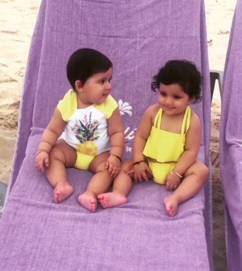As mommy shared gorgeous pics, papa Karanvir shared a video where the babies are in a playful mood
