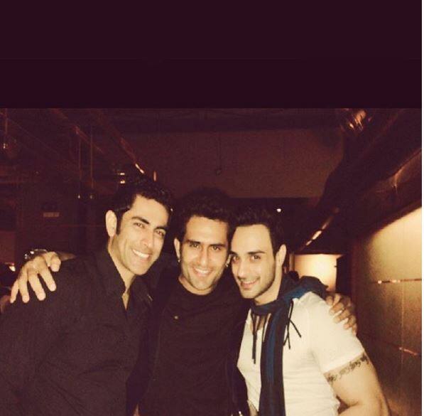 Vishal with TV actors Angad Hasija (Ssara's 'Bidaai' co-star) and Tarun Khanna. (Photo: Instagram)