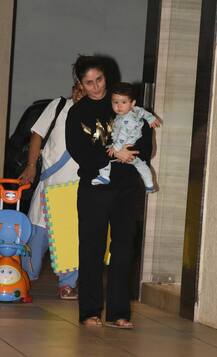Kareena Kapoor Khan Birthday: Taimur Ali Khan looks excited leaving Nani Babita's home in Bandra post celebration!