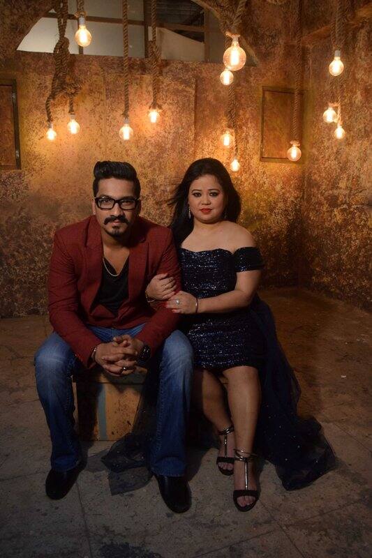 While the other one has Bharti & Harsh giving some romantic & lovey dovey poses