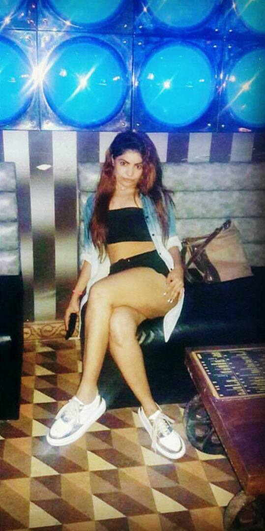 Another picture from the night is making her fans go crazy. Sitting on a couch with her legs crossed, Lokesh strikes a seductive pose flashing her inner thighs.(Pic: Lokesh Instagram)