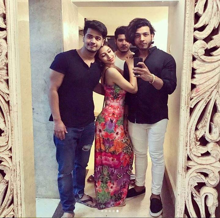Sonarika with her brother Harsh Bhadoria and boyfriend Vikash