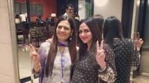 PICS: Pregnant Esha Deol poses with her mom-in-law as father-in-law photobombs during their family dinner date!