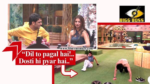 Bigg Boss 11: Hina Khan, Priyank Sharma workout together; Vikas calls it LOVE! Bigg Boss 11: Hina Khan, Priyank Sharma workout together; Vikas calls it LOVE!