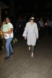 IN PICS: Kareena Kapoor Khan back in Mumbai with baby Taimur sleeping in his Nanny's arms!