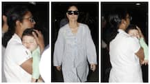 IN PICS: Kareena Kapoor Khan back in Mumbai with baby Taimur sleeping in his Nanny's arms!