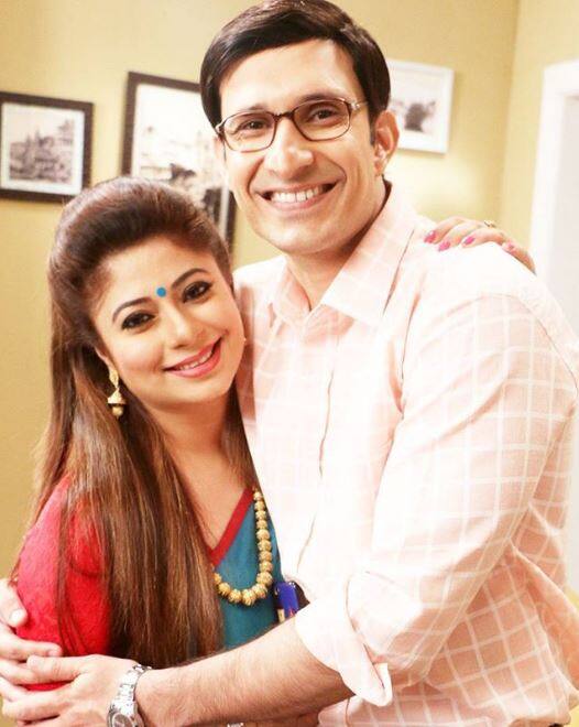 Malini and husband Ajay as co-actors on a show.