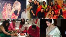 IN PICS: Shilpa Shetty, Sridevi, Raveena Tandon & other Bollywood ladies celebrate Karwa Chauth at Anil Kapoor's home!