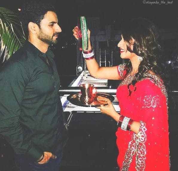 The actress who got married last year celebrated her second Karwa Chauth, this pic is from last year which was Divyanka's first 