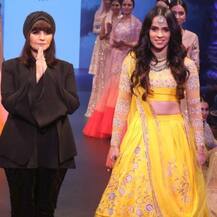 IN PICS: 54-year-old Bollywood DIVA Sridevi looks breathtakingly beautiful in a bridal wear at the Bangalore Times Fashion Week!