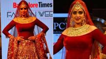 IN PICS: 54-year-old Bollywood DIVA Sridevi looks breathtakingly beautiful in a bridal wear at the Bangalore Times Fashion Week!