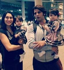 IN PICS: TV actor Karanvir Bohra back in Mumbai with wife & BABY GIRLS ahead of the TWINS' FIRST BIRTHDAY!