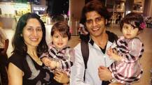 IN PICS: TV actor Karanvir Bohra back in Mumbai with wife & BABY GIRLS ahead of the TWINS' FIRST BIRTHDAY!
