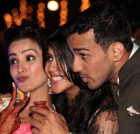 Anita's bestie and TV queen Ekta Kapoor was also present at their sangeet
