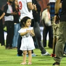 SEE PICS: MS Dhoni's daughter Ziva carries drink for her daddy at Celebrity Clasico match and her CUTENESS will melt your hearts!