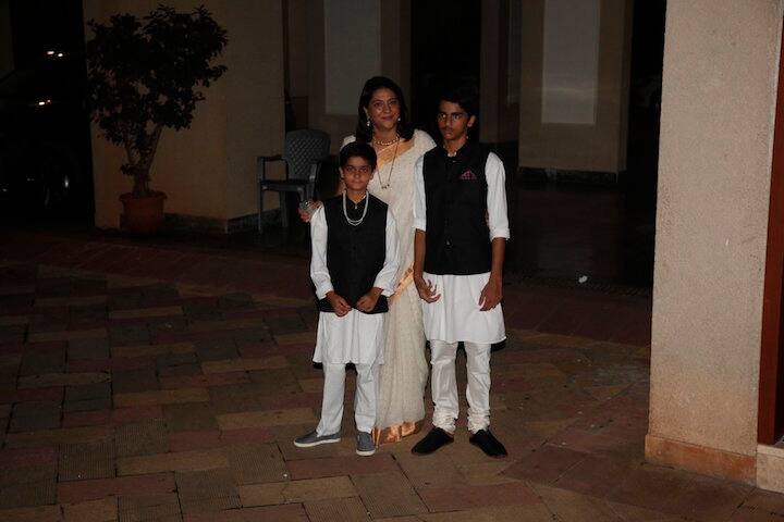 Priya Dutt with her sons Sumair and Siddarth
