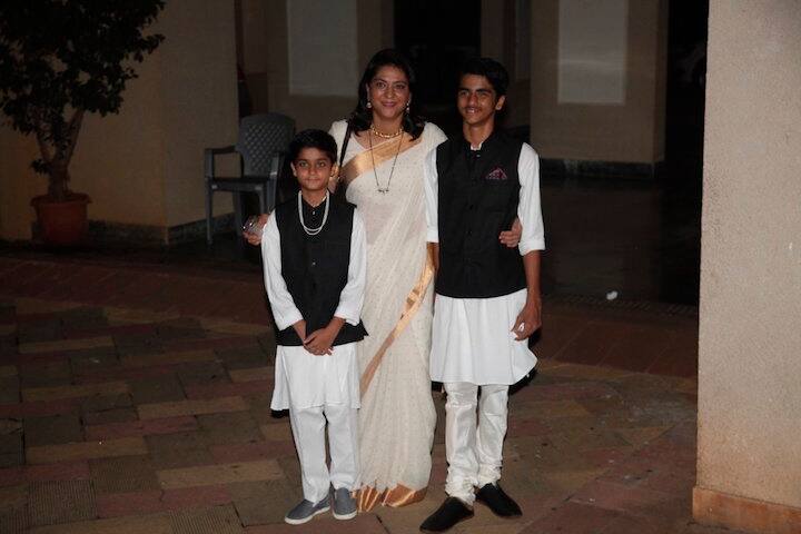 Priya Dutt with her sons Sumair and Siddarth