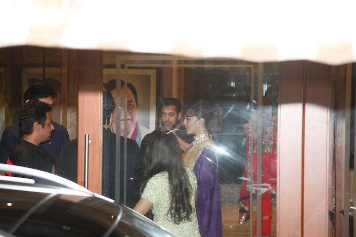 Salman Khan and Jacqueline at Sanjay Dutt's Diwali bash