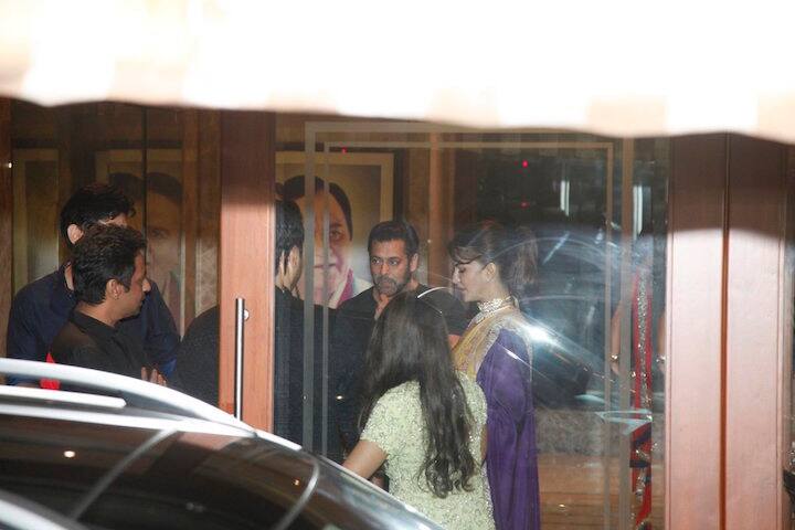 Salman Khan and Jacqueline at Sanjay Dutt's Diwali bash