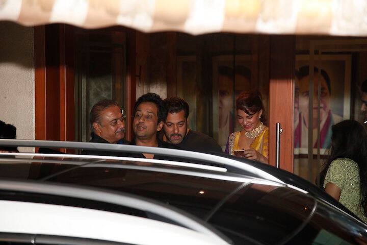 Salman Khan and Jacqueline at Sanjay Dutt's Diwali bash