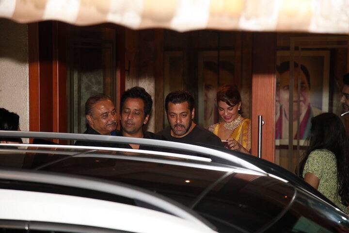 Salman Khan and Jacqueline at Sanjay Dutt's Diwali bash