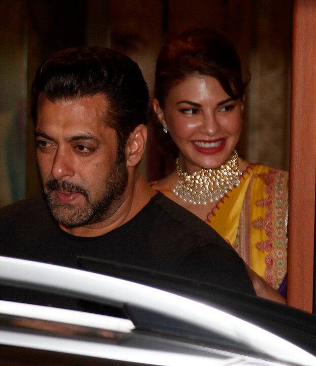 Salman Khan and Jacqueline at Sanjay Dutt's Diwali bash