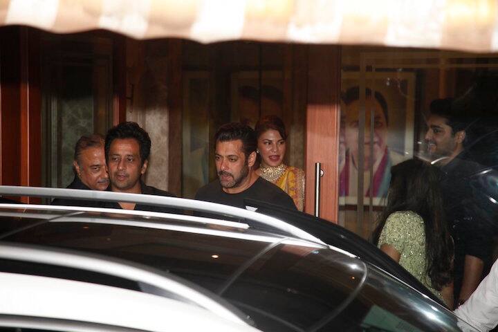 Salman Khan and Jacqueline at Sanjay Dutt's Diwali bash