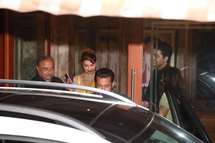 Salman Khan and Jacqueline at Sanjay Dutt's Diwali bash (All Pics: Manav Manglani)