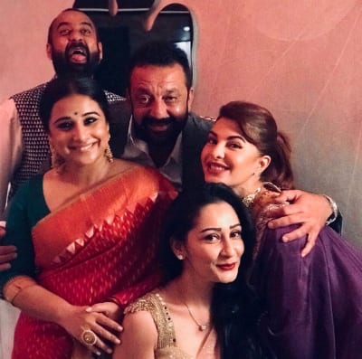 Vidya Balan shares another adorable picture from inside the Diwali bash thrown by Sanjay Dutt and Maanayata.