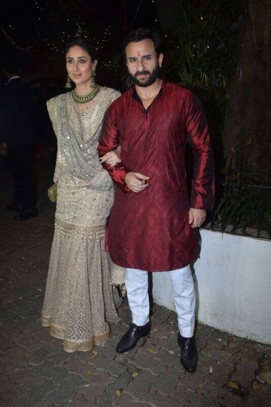 Power couple Saif & Kareena walked hand-in-hand looking stunning at the party