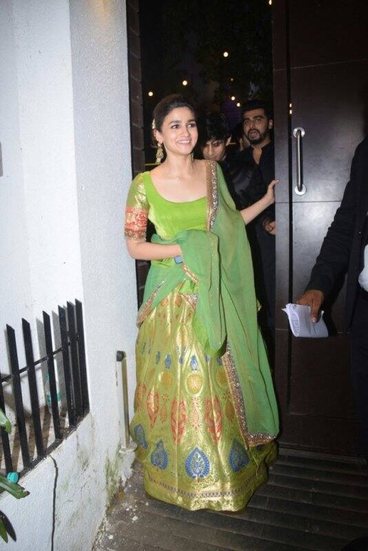 Alia Bhatt looked stunningly gorgeous in her green lehenga