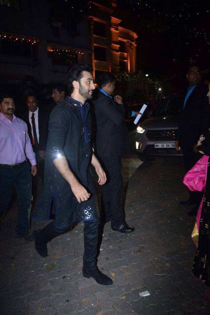 Ranbir Kapoor looked dapper in a black number