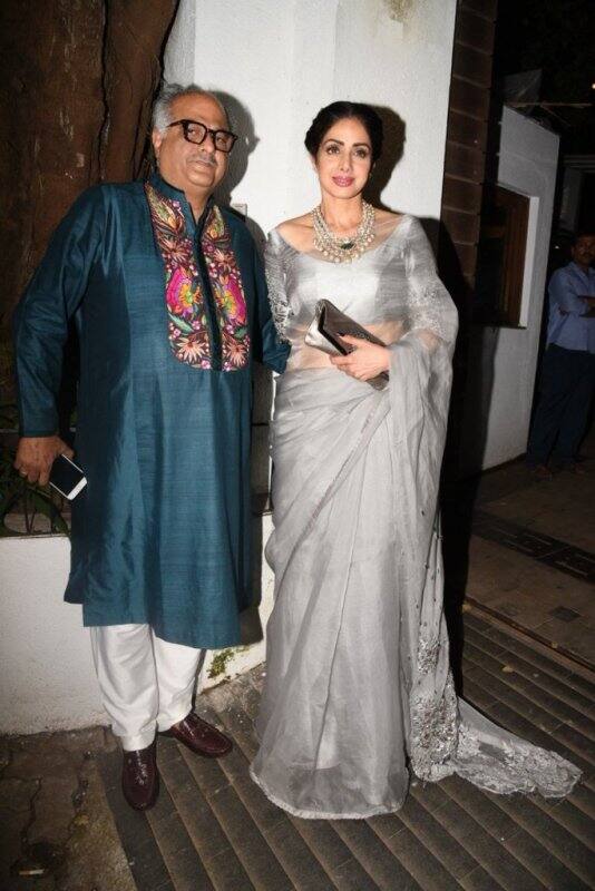 She arrived with husband Boney Kapoor