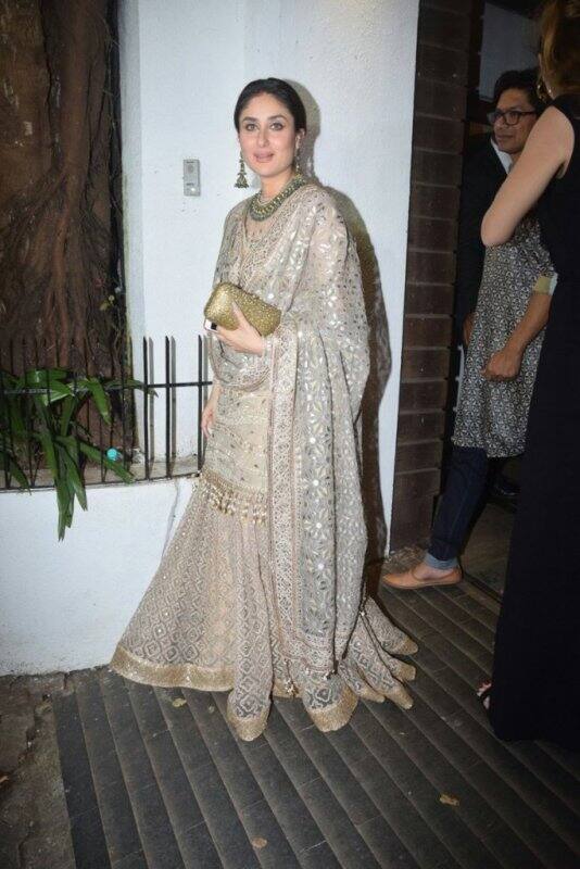 Kareena looked gorgeous in her beige colored Sharara