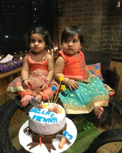 The birthday-girls were looking adorable in their cute ethnic outfits & these clicks from their birthday bash will surely brighten-up your day. (Photo: Instagram)
