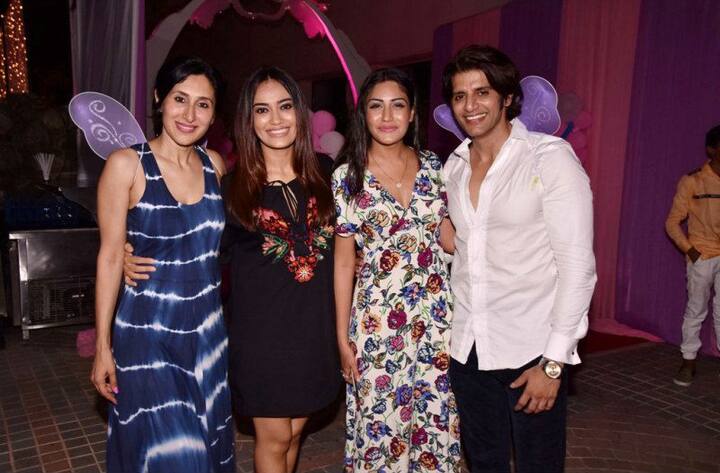 TV actresses Surbhi Jyoti and Surbhi Chandana with Karanvir & Teejay