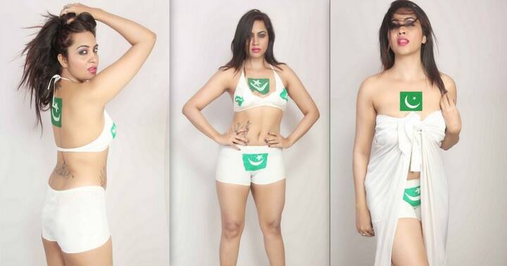 Reportedly, about 4 of these cases are related to insulting the Indian and Pakistani flags by painting the flags on her nude body. (Photo: Web)