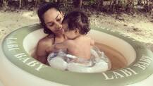 Lisa Haydon shares an adorable pic of 5-month-old baby boy Zack Lalvani's first SWIM LESSON!