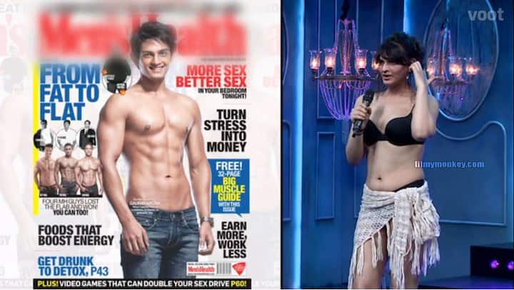 When Gauri arrived on stage she was in a black bikini but with a wrap around her waist. She began to tell her story to the judges saying,