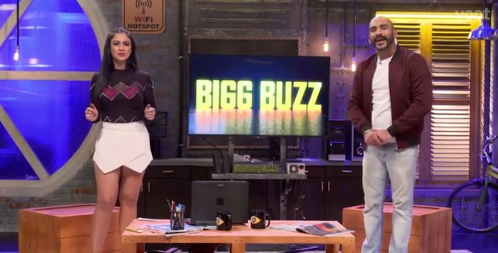 It is a GOSSIP segment called 'Big Buzz' which is exclusively airing on 'Voot' & has all the latest news and gossips of the 'Bigg Boss' house hosted by ex 'Bigg Boss' contestant Priya Malik & Youtube star Sahil Khattar. (Photo: Voot)