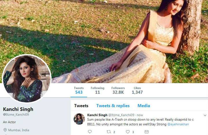 Slamming Akash, Kanchi tweeted that,
