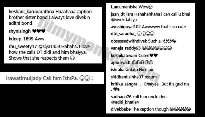 There were also those who completely loved Aditi and Vivek's interaction and gave really funny reactions to Vivek's post.