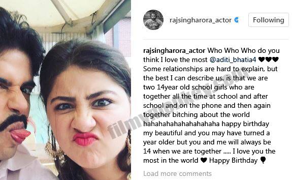 Sharing the previous picture collage with Aditi, Raj's long B'day note to her was.....