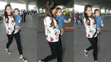 SEE PICS: Shahid Kapoor's wife Mira & BABY MISHA spotted on airport looking SUPER-CUTE together!