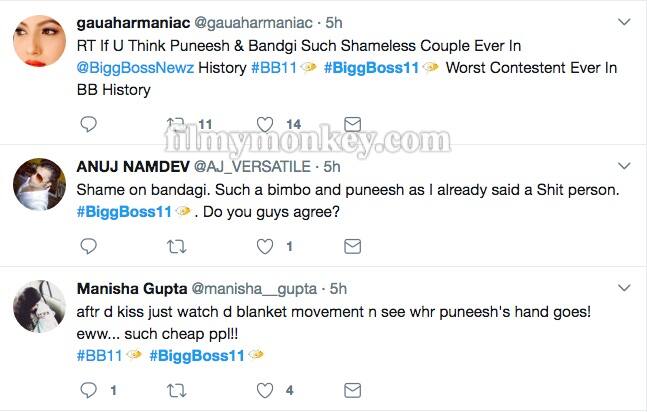 Fans disgusted with 'Pungi's lip lock.