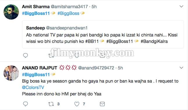 Fans disgusted with 'Pungi's lip lock.