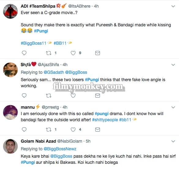 Fans disgusted with 'Pungi's lip lock.