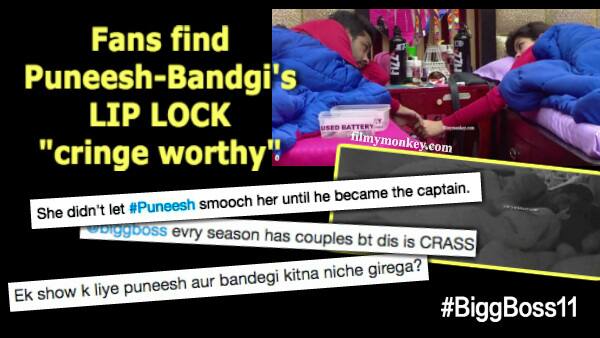 Bigg Boss 11: Bandgi & Puneesh lock lips; Fans disgusted with their steamy smooch! Bigg Boss 11: Bandgi & Puneesh lock lips; Fans disgusted with their steamy smooch!