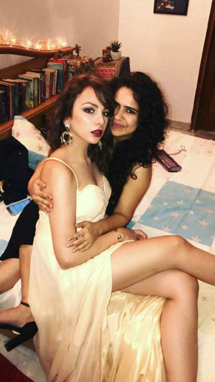 Nitibha posing with her friend